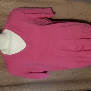 SagHarbor Pink Top with embellished neckline
